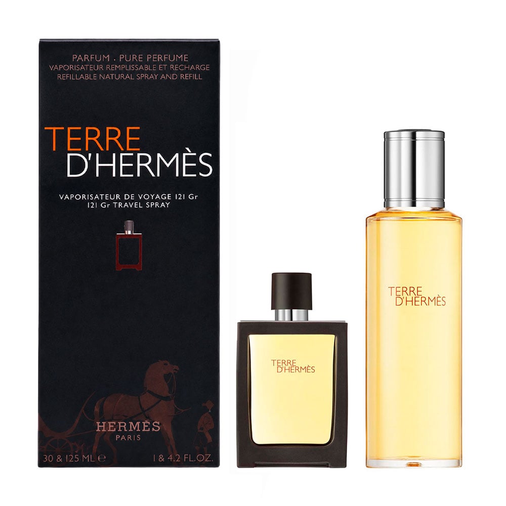 Парфумований набір чоловічий Hermes Terre d'Hermes Pure Parfum (парфумована вода, 30 мл + парфумована вода, 125 мл)