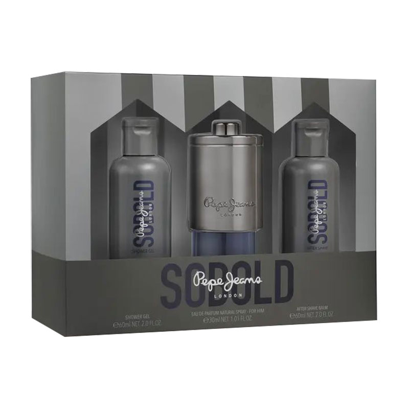 Парфумований набір чоловічий Pepe Jeans Sobold For Him Gift Set (парфумована вода, 30 мл + бальзам після гоління, 60 мл + гель для душу, 60 мл)
